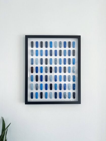 "Porsche 911 inspired Art - Blue dotted" Sculpture - Limited Edition of 10