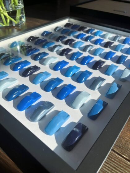 "Porsche 911 inspired Art - Blue dotted" Sculpture - Limited Edition of 10 (Copy)